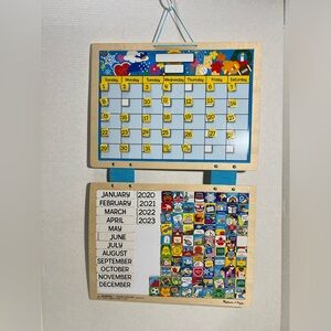 Melissa & Doug My Magnetic Daily Calendar Wooden Board